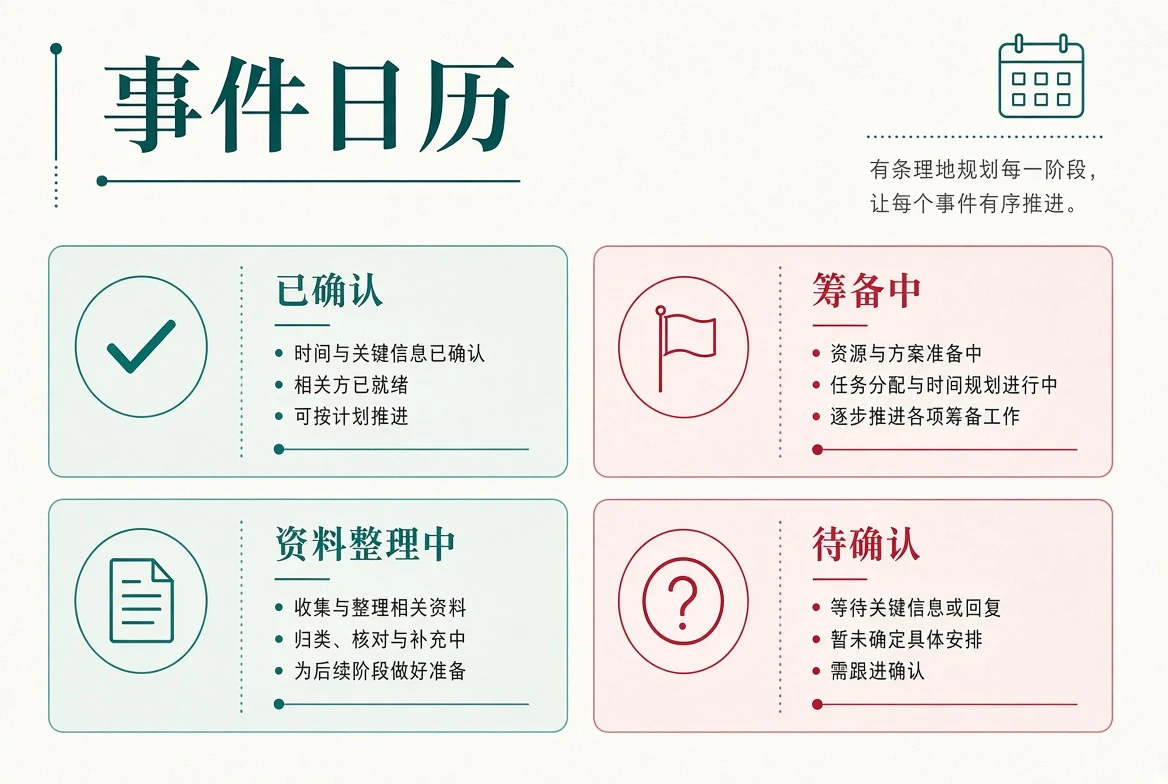 事件日历状态视觉